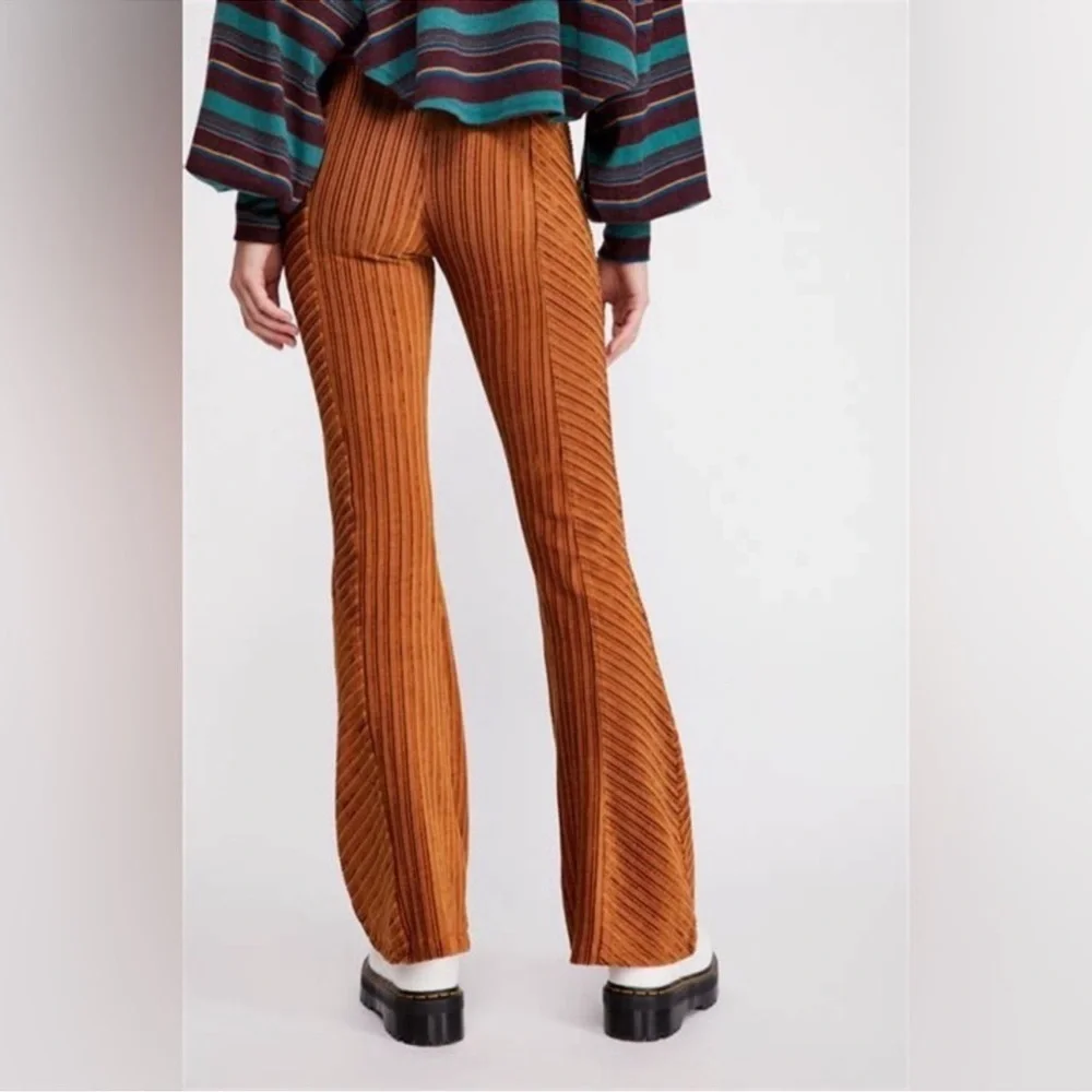Free people flare pull up velvet pants women’s